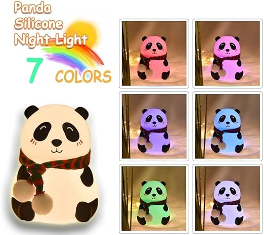 Cute Rechargable Panda Shape Touch Lamp - Adorable Night Light