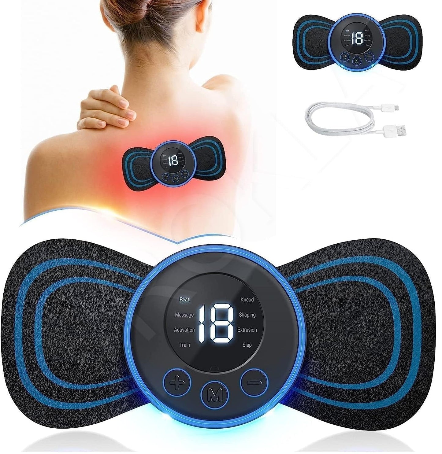 Neck and Back Massager with EMS Technology