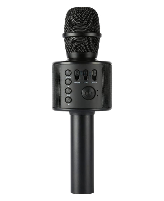 Wireless Karaoke Microphone with Speaker | Handheld Bluetooth Mic for Singing with Echo Effect, 5 Magic Voice Modes, Music Sync LED & 1800mAh Rechargeable Battery