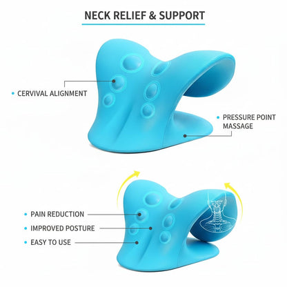 Neck Support Stretcher - Cervical Traction Device for Neck & Shoulder Pain Relief