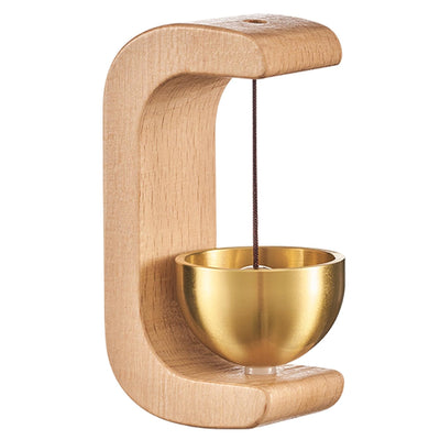 Magnetic Shopkeeper’s Bell – Wood & Brass Door Chime for Shop