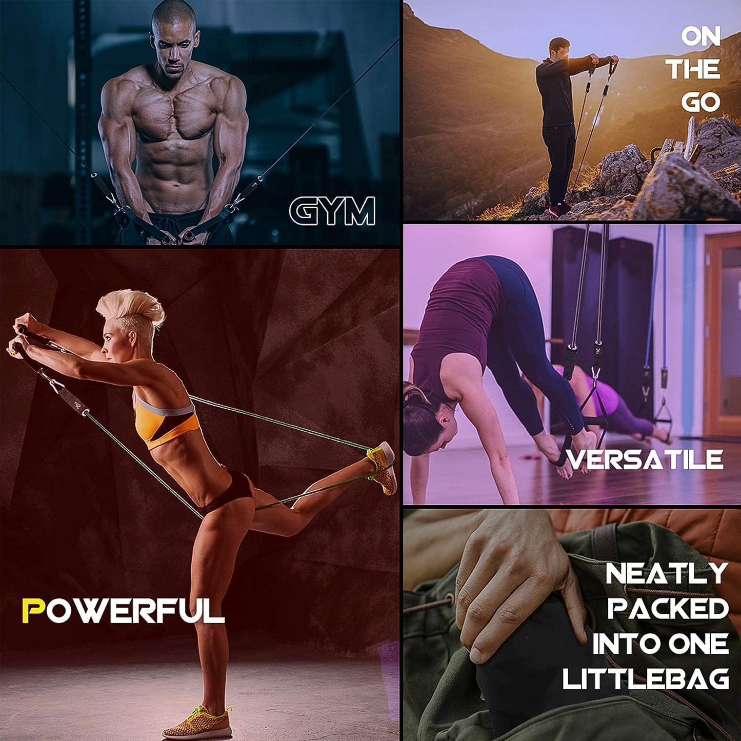 Resistance Exercise Bands with Door Anchor, Handles