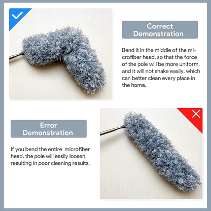 Long Handle Microfiber Feather Fan Ceiling Duster