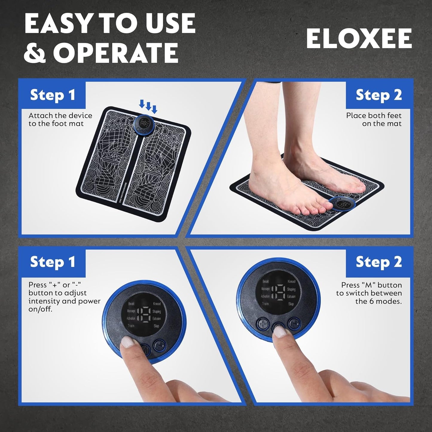[COMBO] Wireless Electric EMS Foot & Body Massager