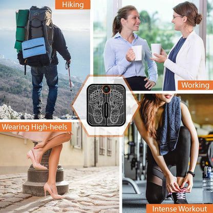 EMS Foot Massager Pad with 8 Modes & 19 Intensity Levels